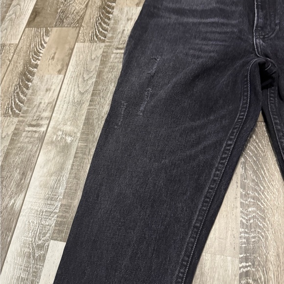 REFORMATION Julia High Cigarette Jeans Size 27 In Black Destroyed - Picture 3 of 9